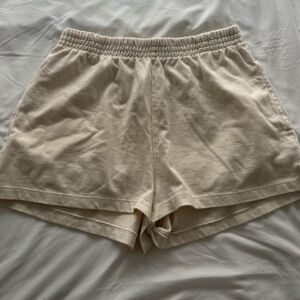 Brandy Melville Cream Lounge Shorts Soft Cotton One Size